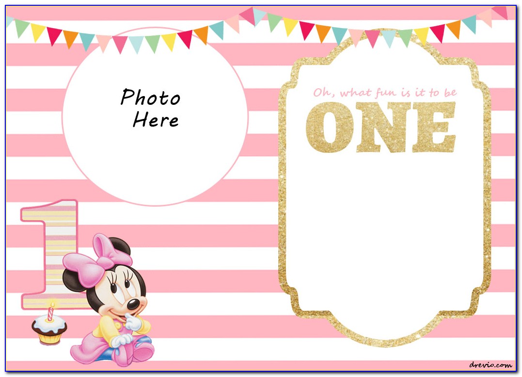 Free Minnie Mouse Birthday Invitations Templates