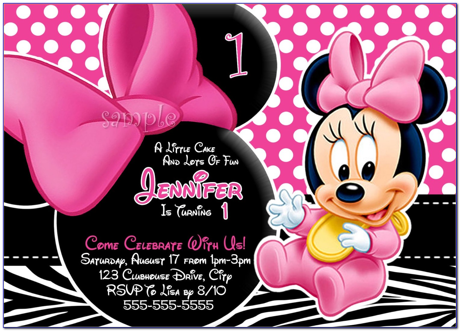 Free Minnie Mouse Invitations Template