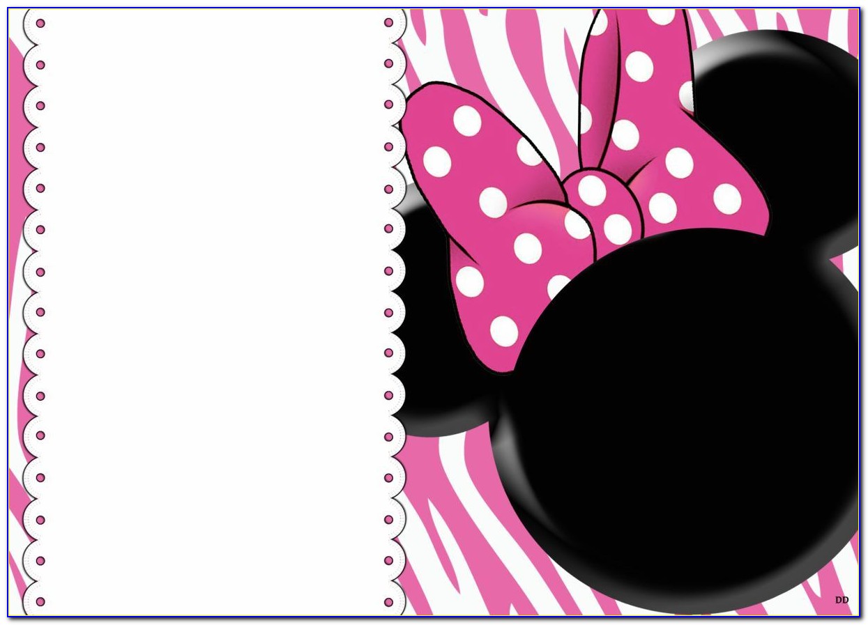 Free Minnie Mouse Photo Invitation Template
