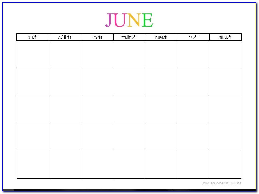 Free Monthly Calendar Templates 2018