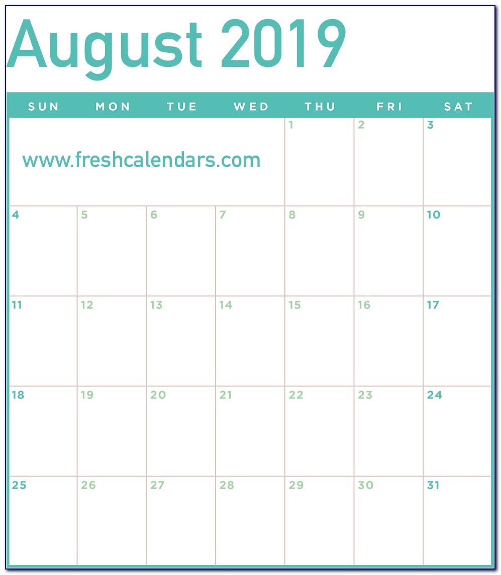 Free Monthly Scheduling Calendar Template