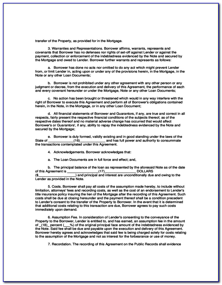 Free Mortgage Agreement Template