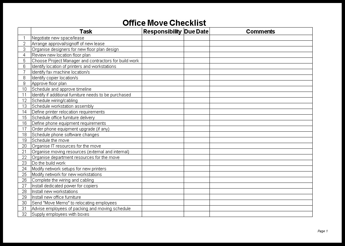 Free Office Equipment Inventory Template
