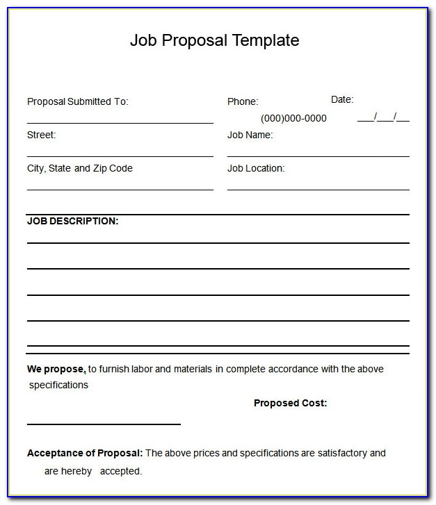 Free Online Job Proposal Templates