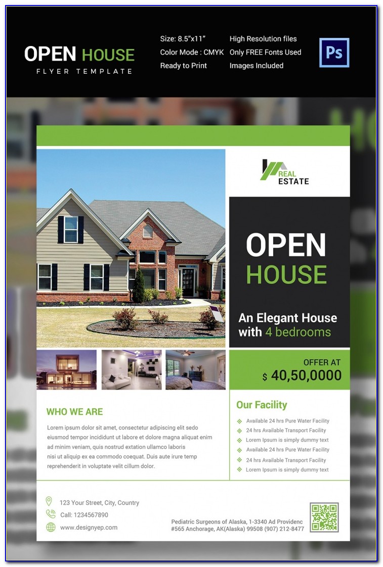 Free Open House Flyer Template Publisher