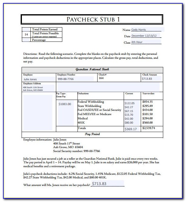 Free Paycheck Stub Templates Download