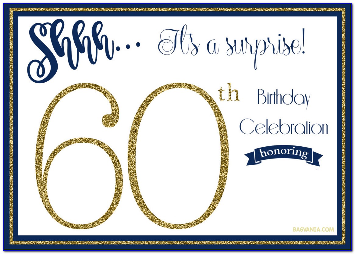 Free Printable 60 Th Birthday Invitations Templates