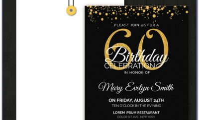 Free Printable 60th Birthday Invitation Templates