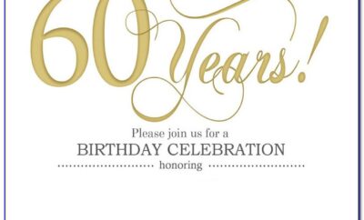 Free Printable 60th Birthday Invitations Templates