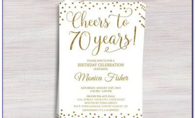 Free Printable 70th Birthday Invitations Templates