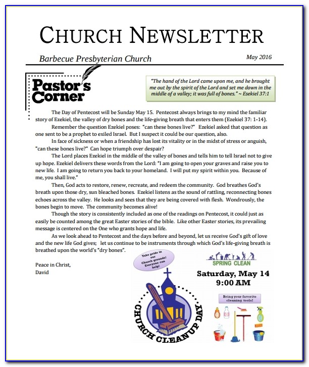 Free Printable Church Brochure Templates
