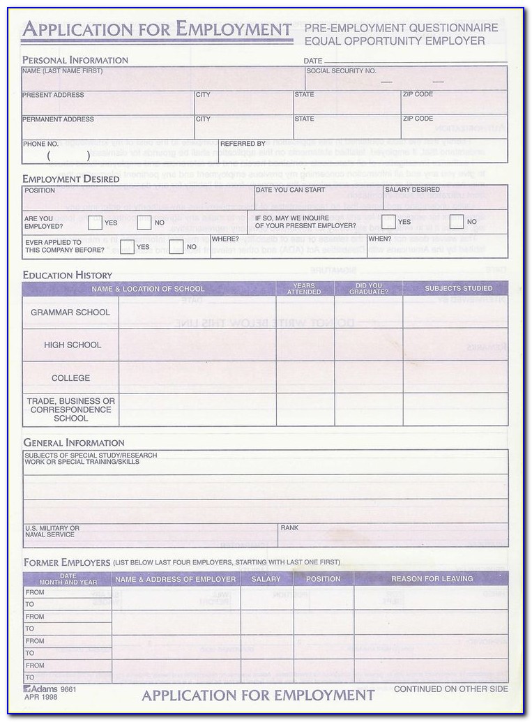 Free Printable Entry Form Template