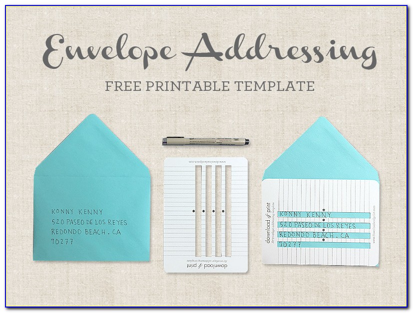 Free Printable Envelope Address Templates