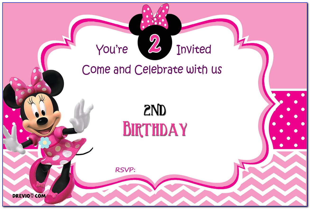 Free Printable Minnie Mouse Invitations Template