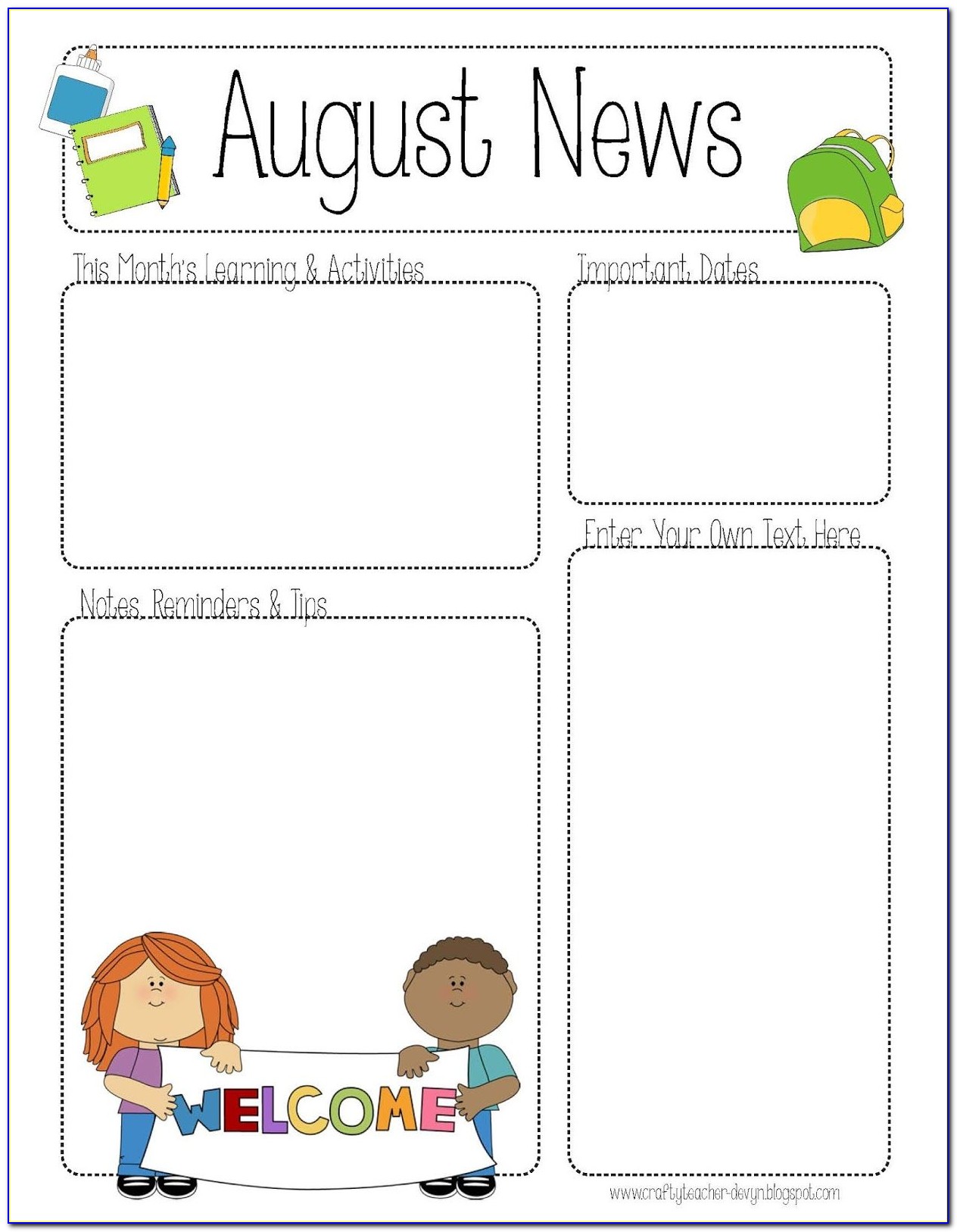Free Printable Newsletter Templates For Preschool