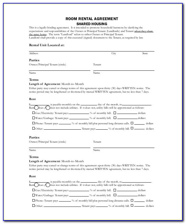 Free Printable Rental Agreement Forms In Spanish