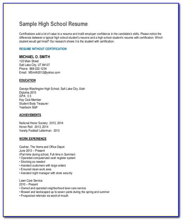 Free Printable Student Resume Templates