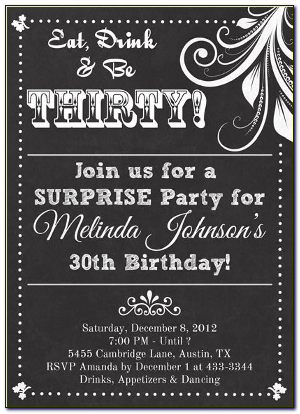 Free Printable Surprise Birthday Party Invitations For Adults