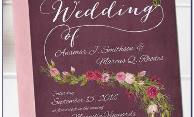 Free Printable Wedding Invitation Templates For Publisher