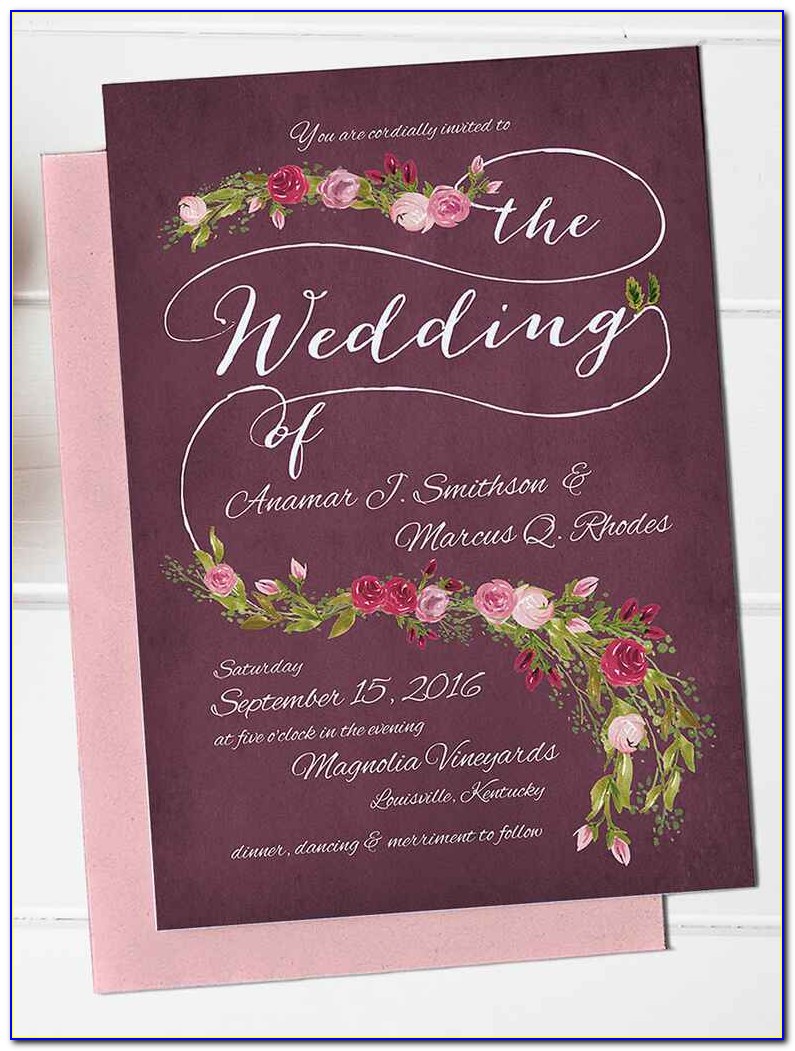 Free Printable Wedding Invitation Templates For Publisher