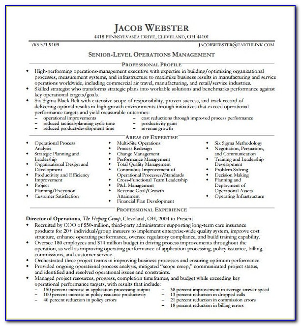 Free Production Manager Resume Samples