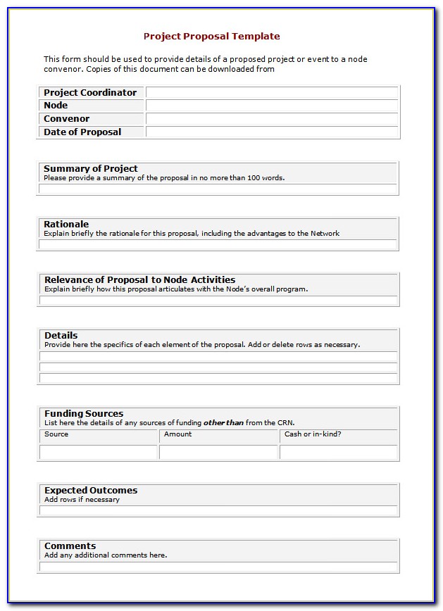 Free Project Proposal Templates For Word
