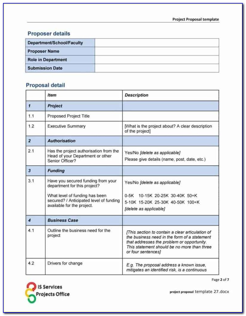 Free Proposal Template Doc