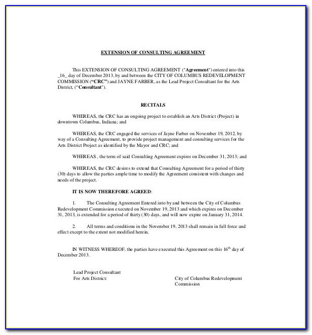 Free Restaurant Consulting Contract Template