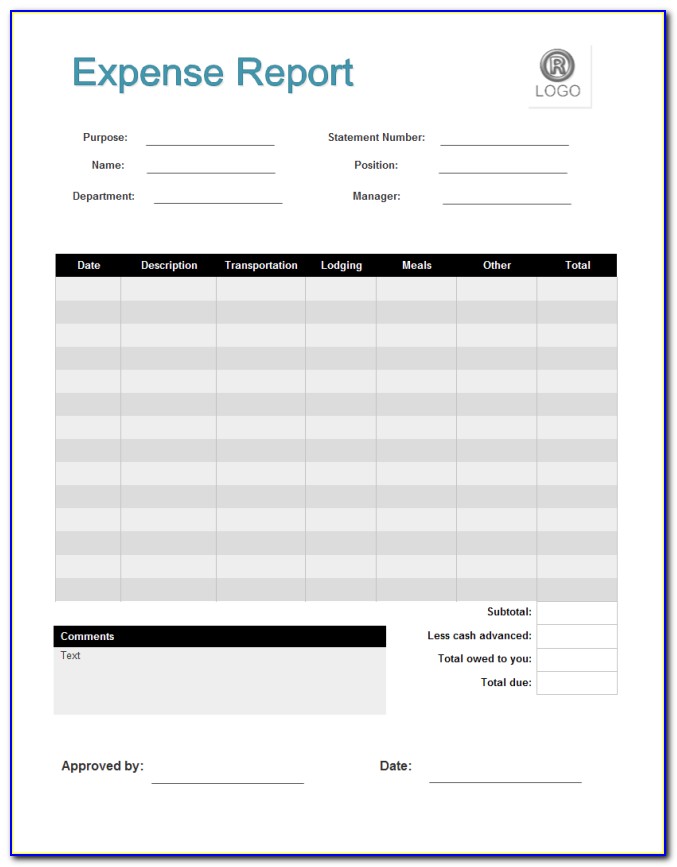 Free Simple Expense Report Form