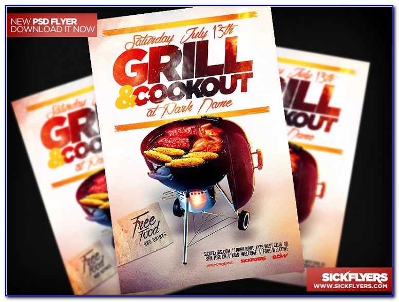 Free Summer Cookout Flyer Template