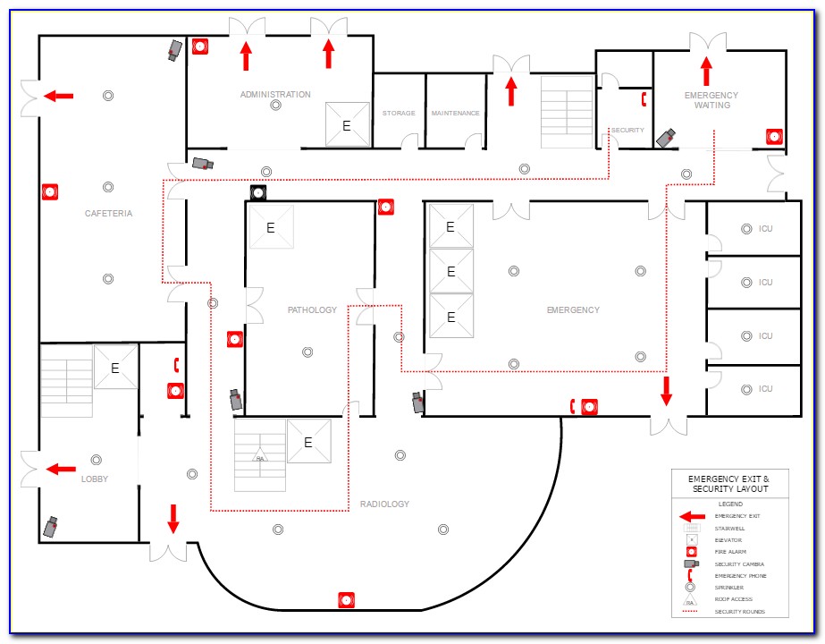 Free Template Of Evacuation Plan For An Office Building