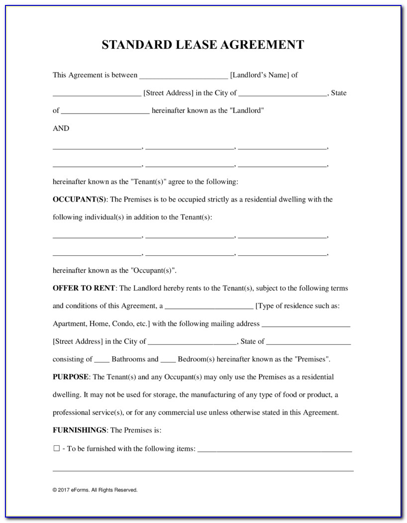 Free Tenancy Agreement Word Document