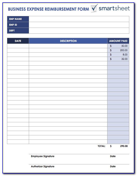 Free Travel Expense Report Form