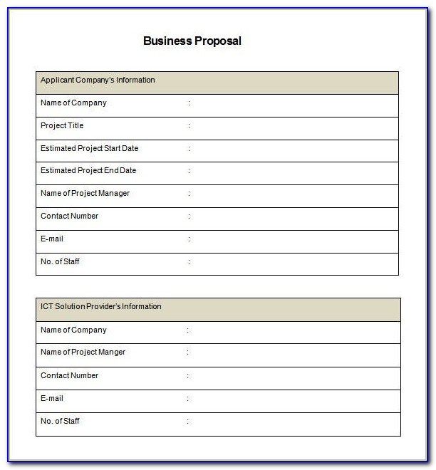 Free Word Proposal Template Download