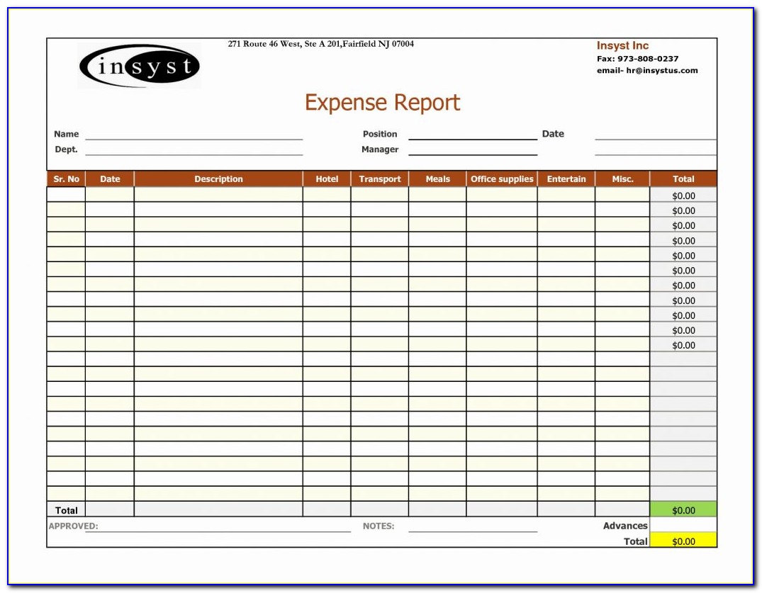 Accrued Expenses Spreadsheet Template