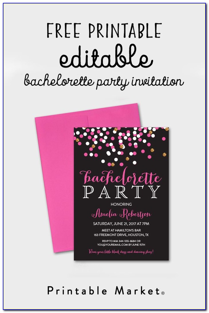 Bachelorette Party Invitation Templates Free Download