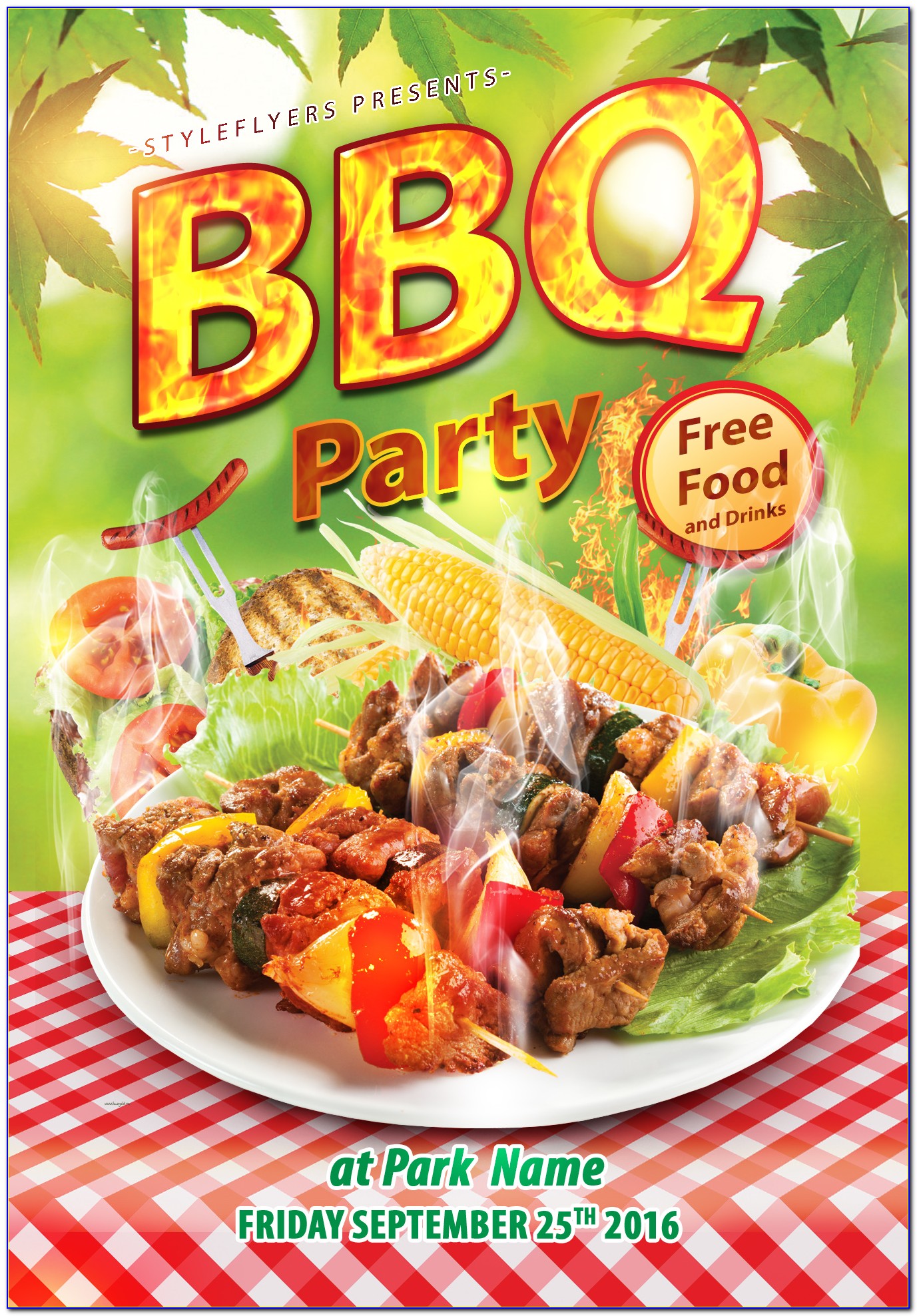 Bbq Party Flyer Template Free