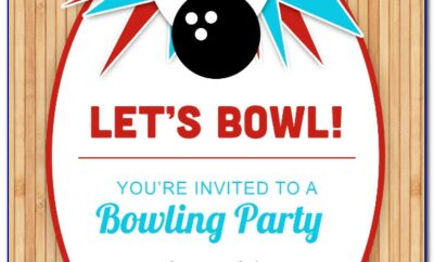 Bowling Pin Invitation Template Free