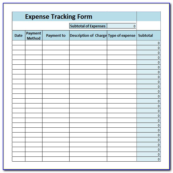 Business Expense Tracker Template Free