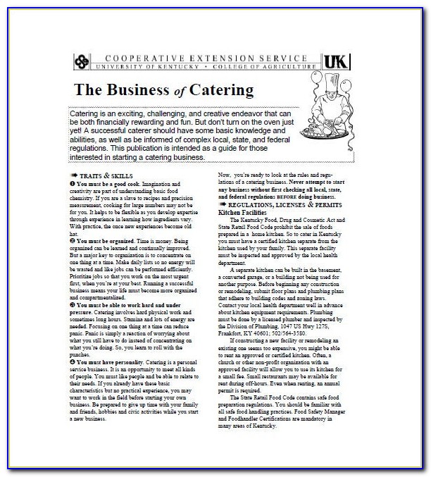 Catering Business Plan Template Free Download