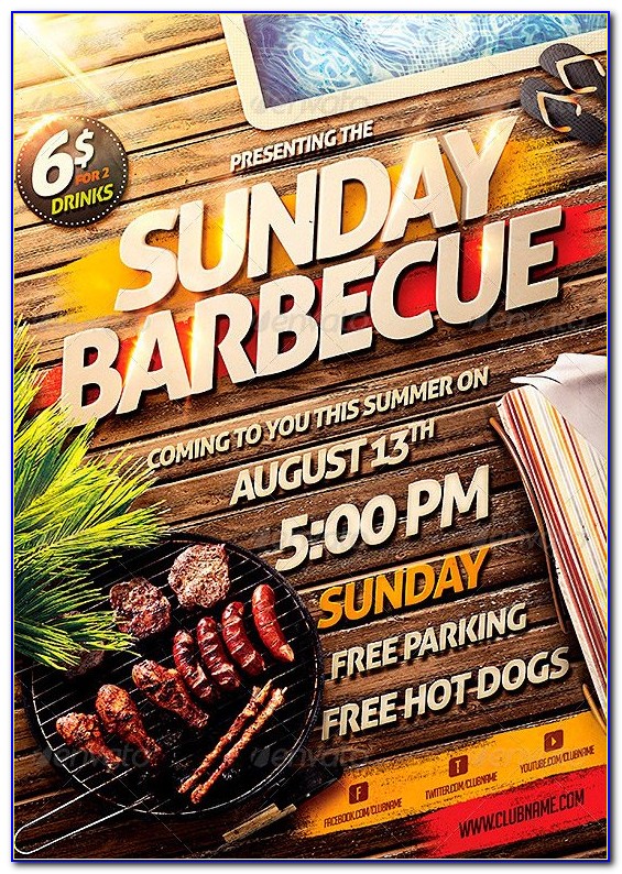 Company Bbq Flyer Free Template