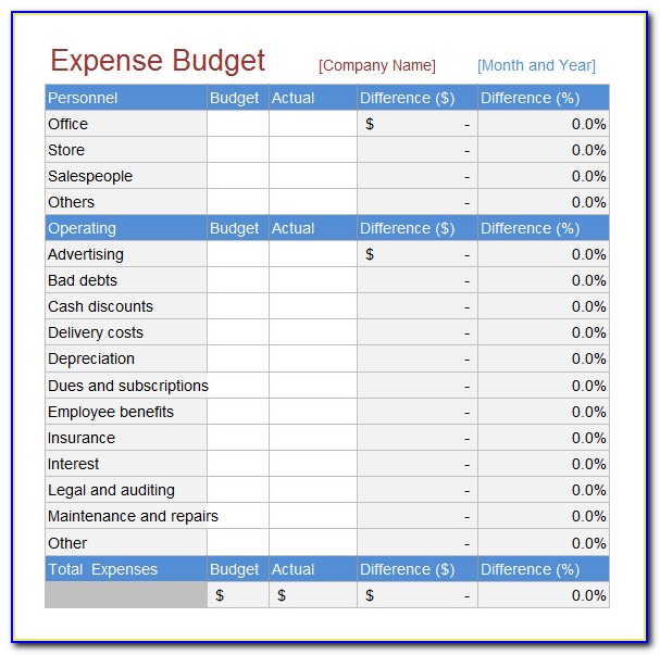 Daily Expense Sheet Format Excel