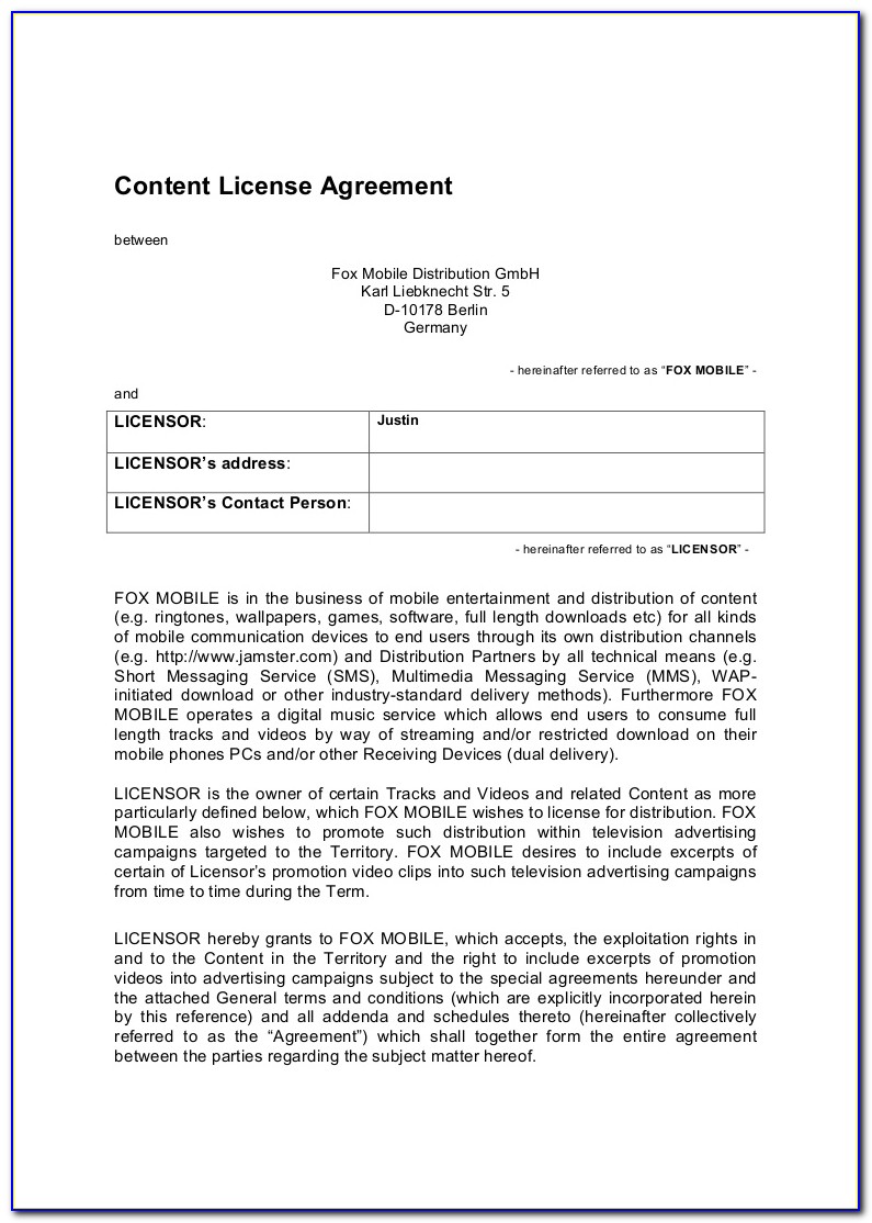 Distribution Contract Template Free