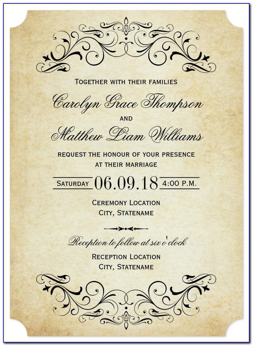 Elegant Wedding Invitation Templates Free