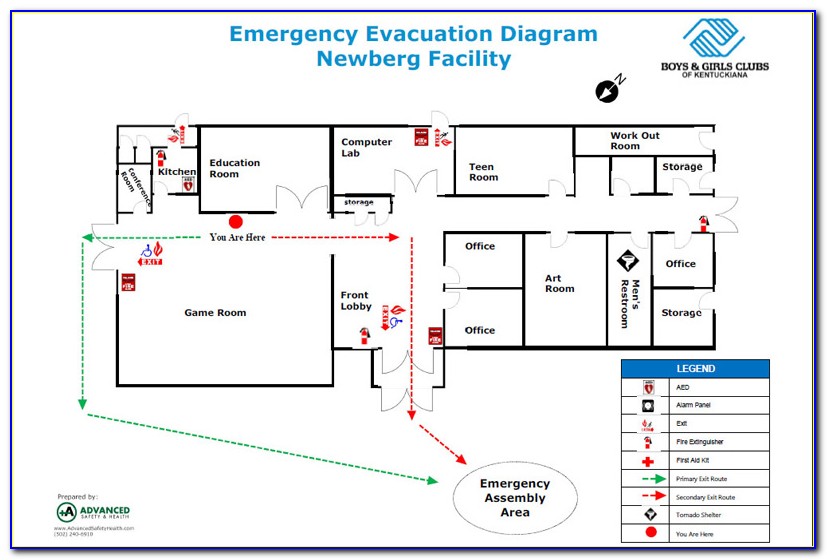 Emergency Evacuation Map Template Free