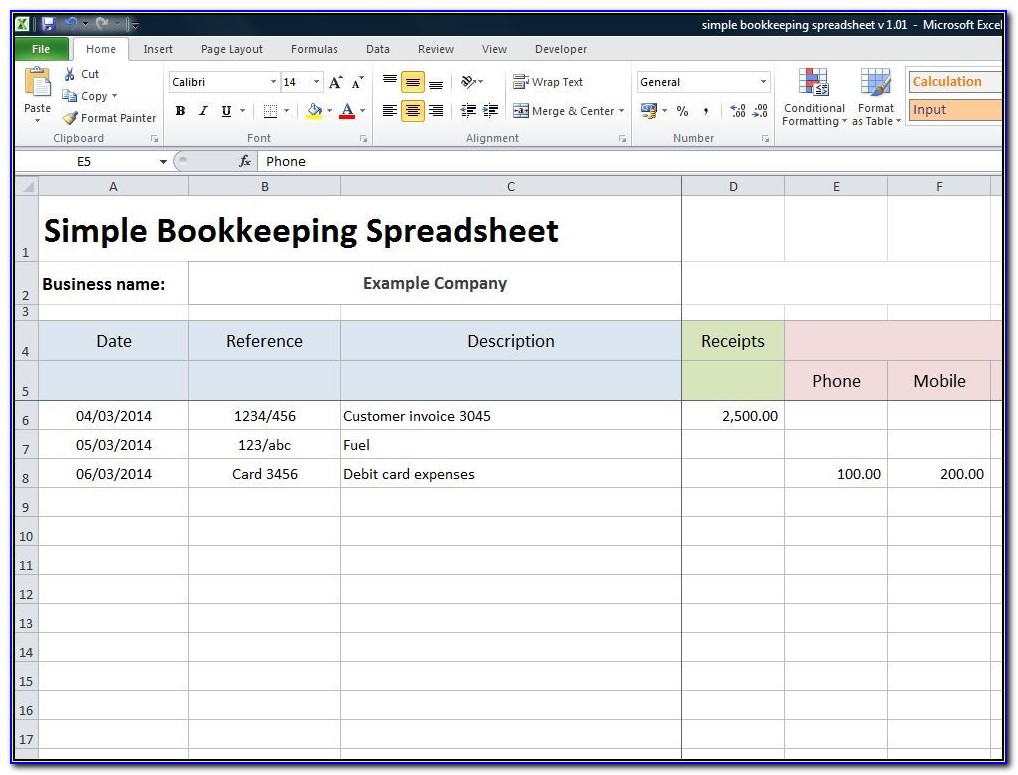 Excel Accounting System For Small Business