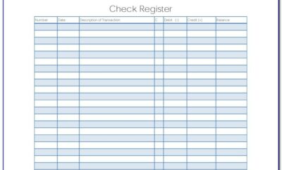 Excel Business Check Register Template
