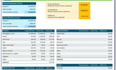 Excel Business Expense Tracking Template