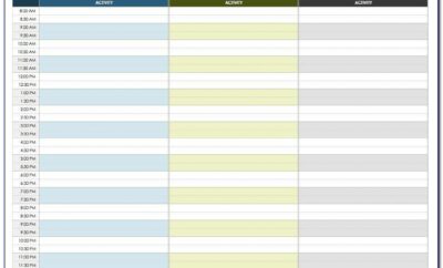 Excel Event Planner Schedule Template