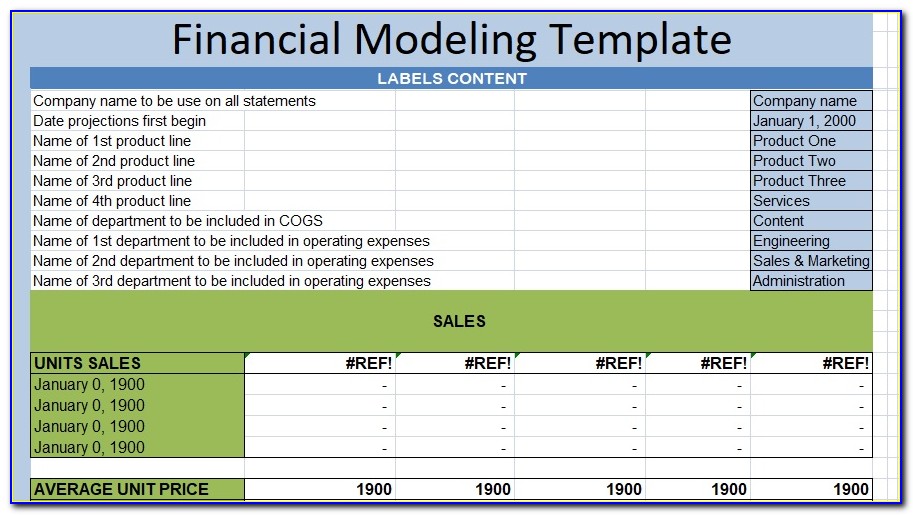 Excel Financial Modelling Templates